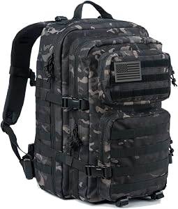 REEBOW GEAR Military Tactical Backpack for Men Large Army 3 Day Assault Pack Molle Hiking 